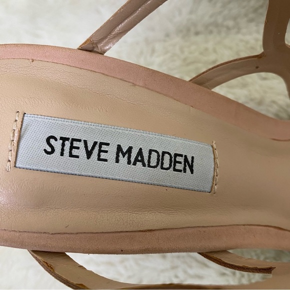 Steve Madden Nude Beige Cutout Heels Strappy Heels Size 8.5 - Picture 7 of 14